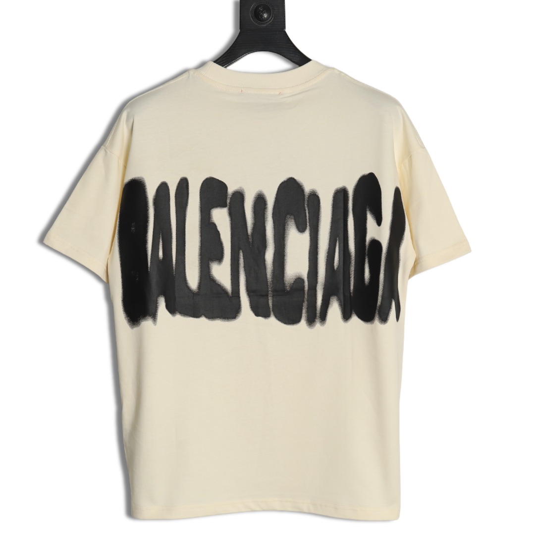 G*u*i & ba*len*cia*ga joint graffiti letter print short-sleeve