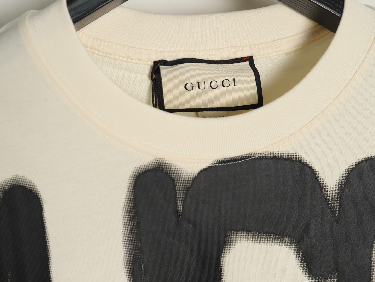 G*u*i & ba*len*cia*ga joint graffiti letter print short-sleeve