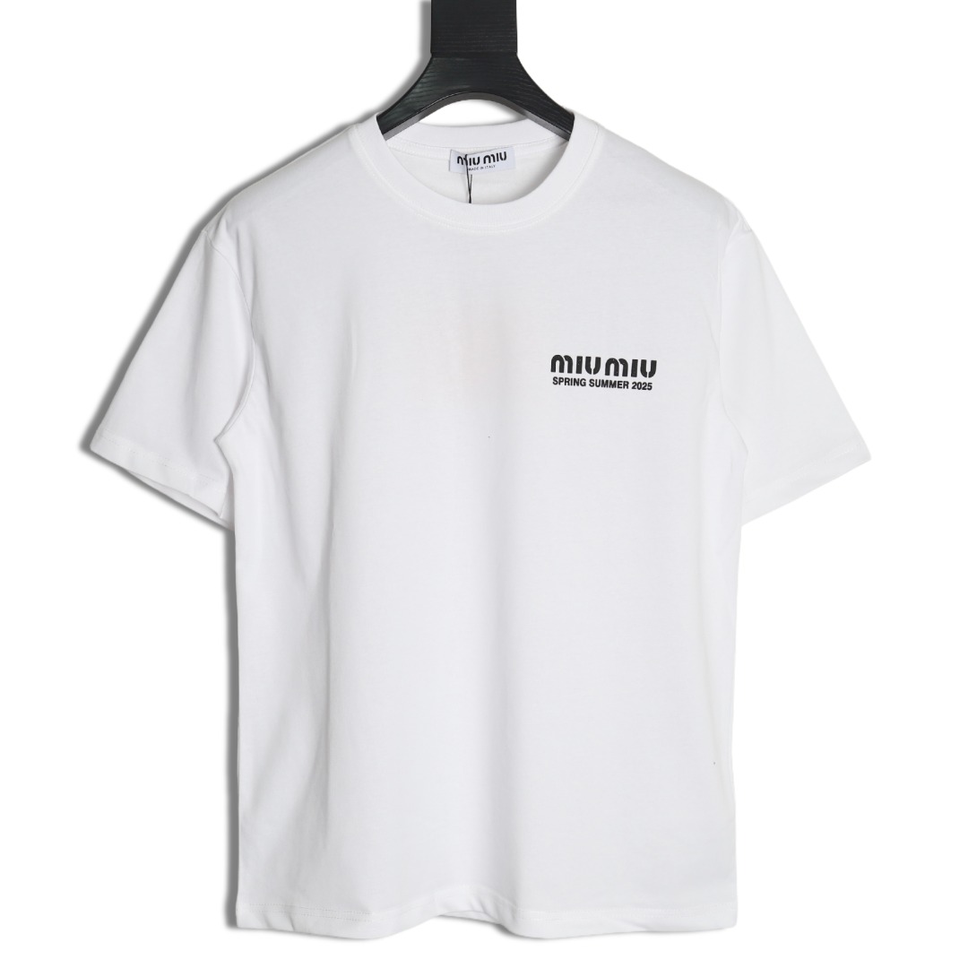 Miu Miu letter logo short sleeve T-shirt