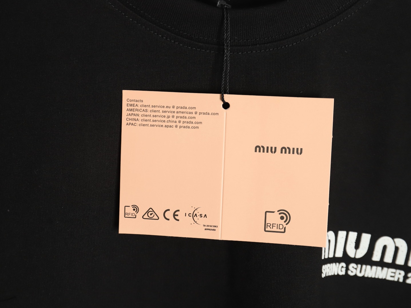 Miu Miu letter logo short sleeve T-shirt TSK1