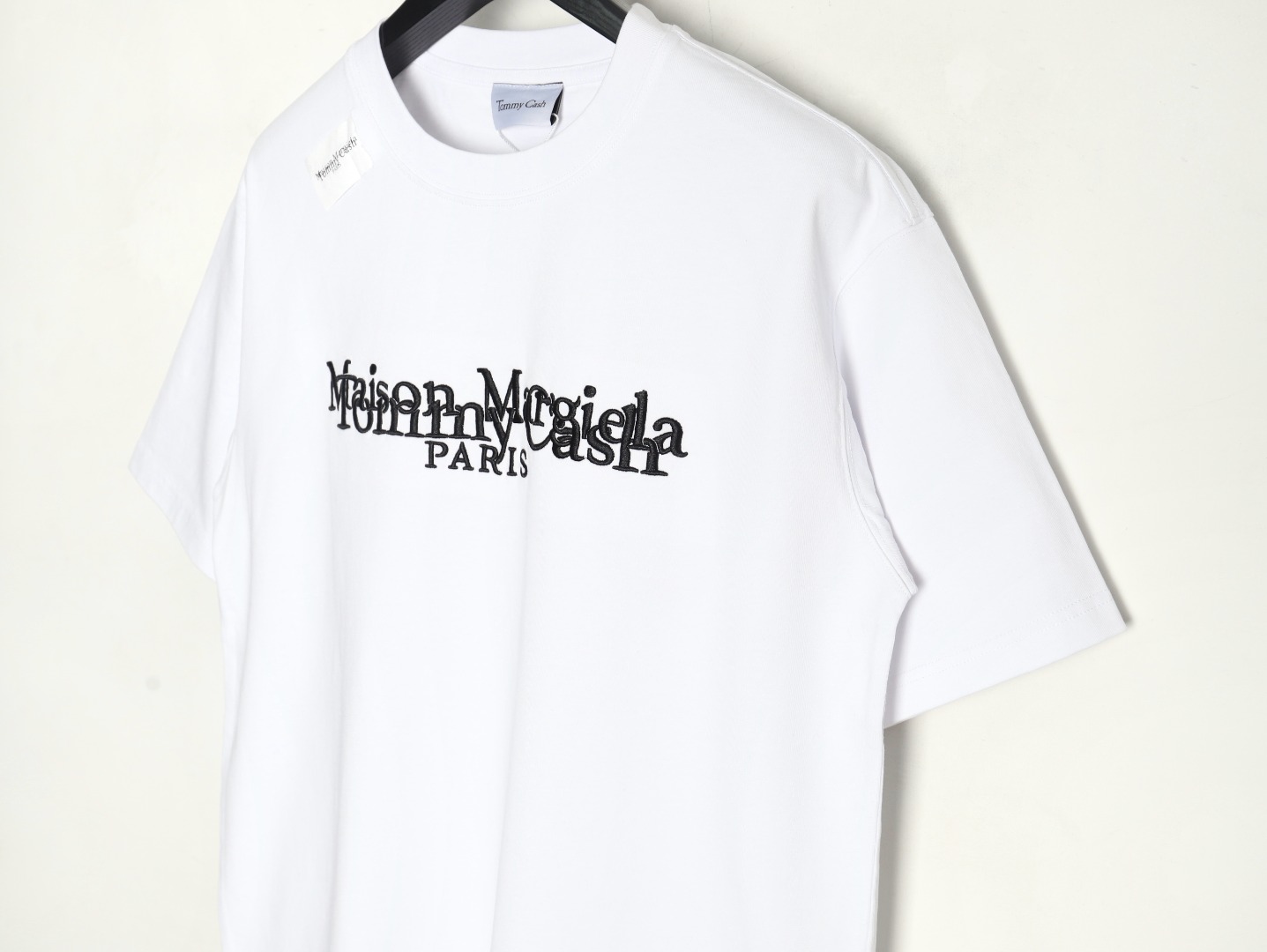 ma*s*n Ma*i*la & tommy cash embroidered logo crew neck short sleeve t-shirt