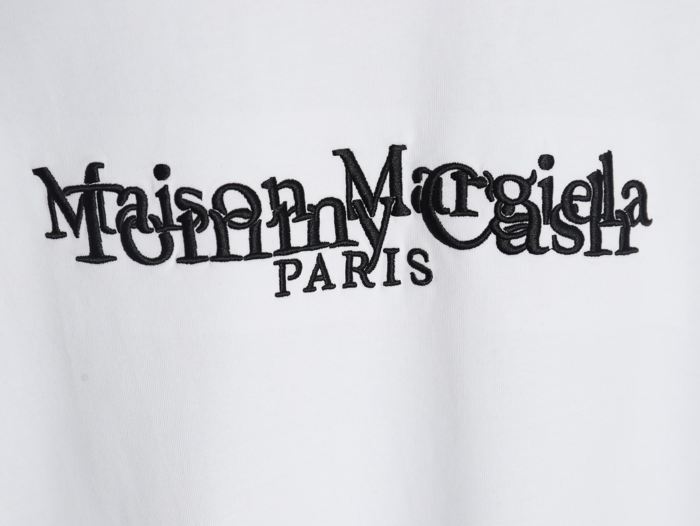 ma*s*n Ma*i*la & tommy cash embroidered logo crew neck short sleeve t-shirt