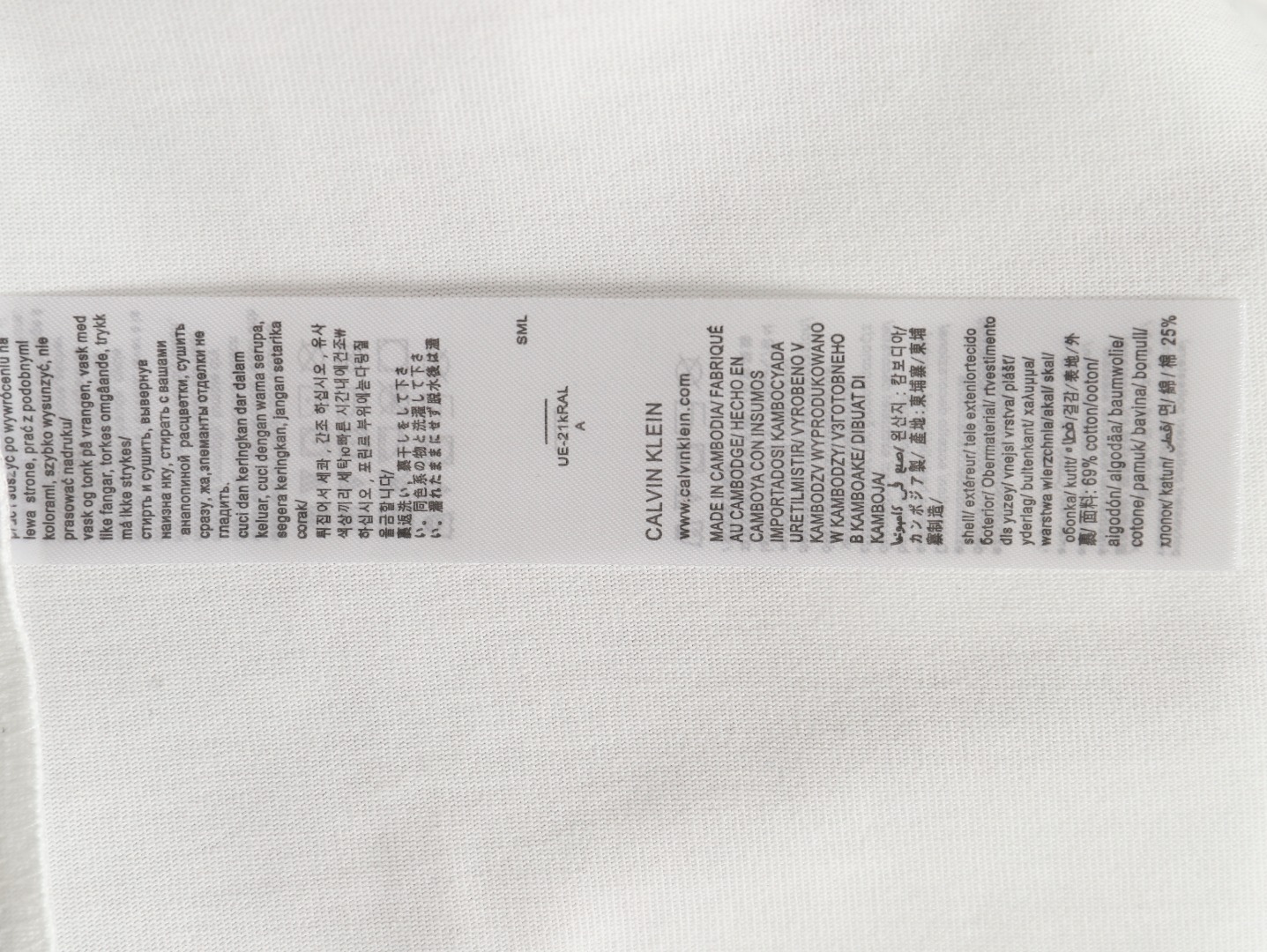 Calvin Klein small embroidery back print short sleeves