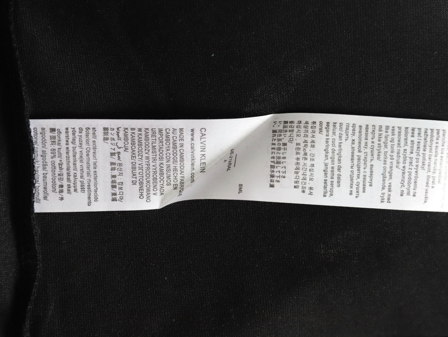 Calvin Klein small embroidery back print short sleeves TSK1