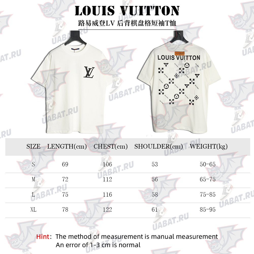 l0*is V*t0n back checkerboard short sleeve t-shirt