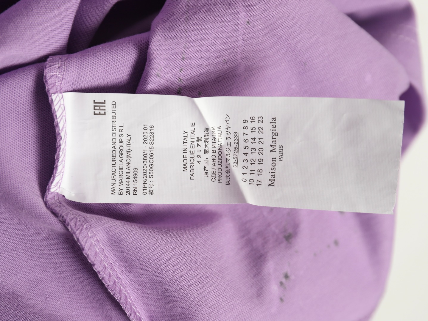 ma*s*n Ma*i*la splash print short-sleeved t-shirt tsk1