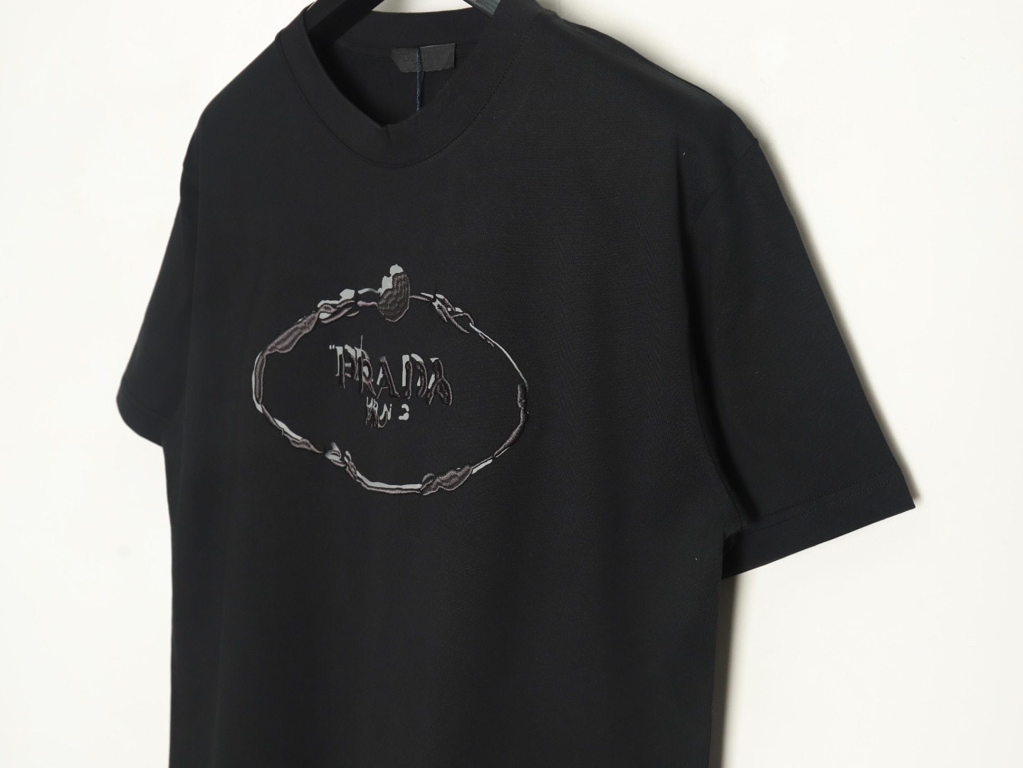 Pra*a hand-painted badge 3d embroidery short sleeves tsk1