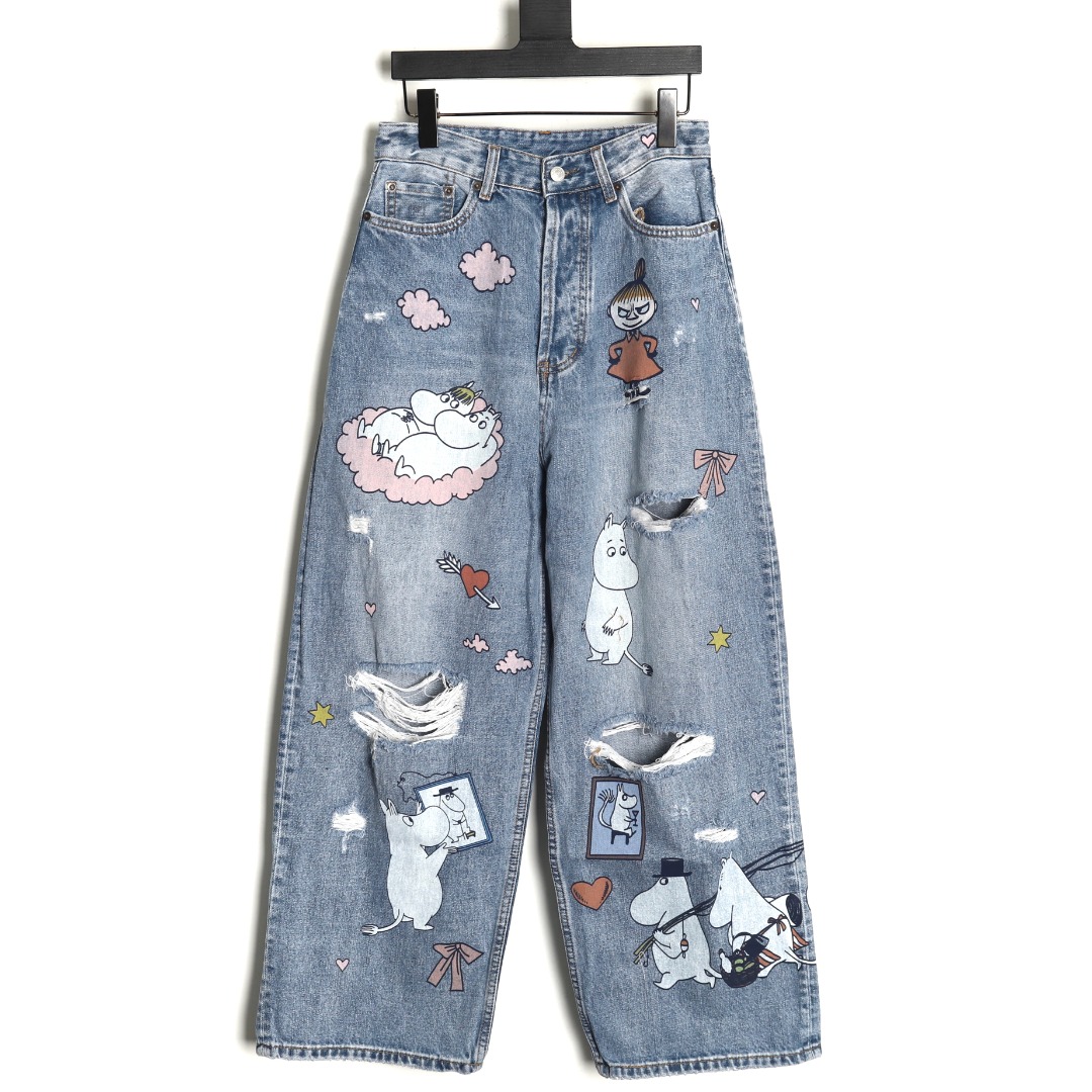 Acne Studios Diverse Graffiti Jeans