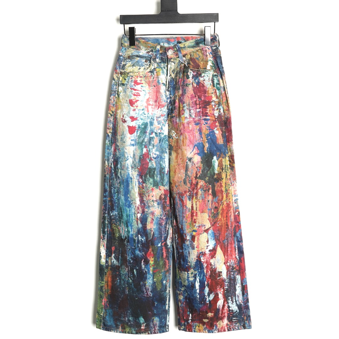 Acne Studios Oil Painted Graffiti Denim Trousers