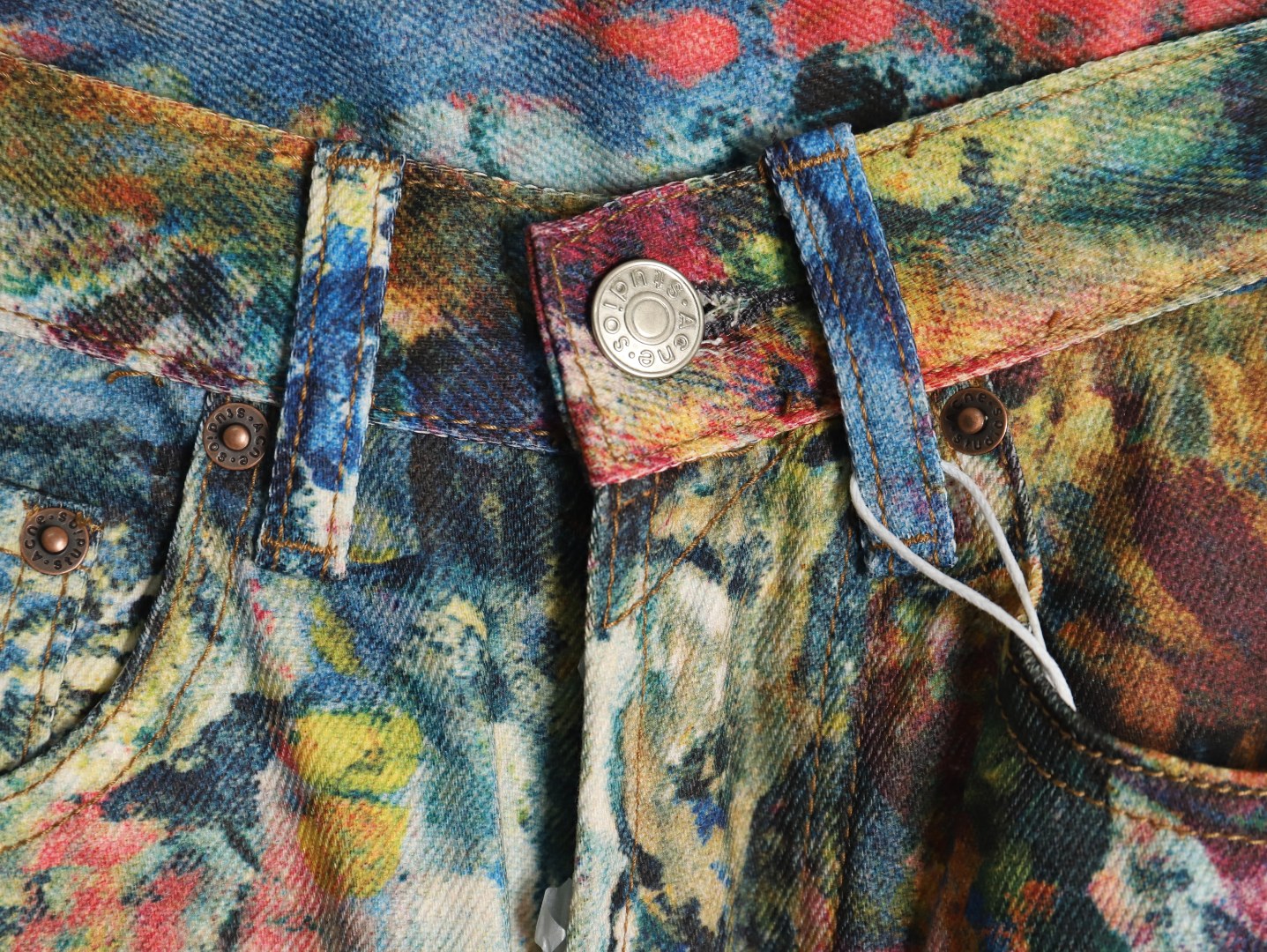 Acne Studios Oil Painted Graffiti Denim Trousers