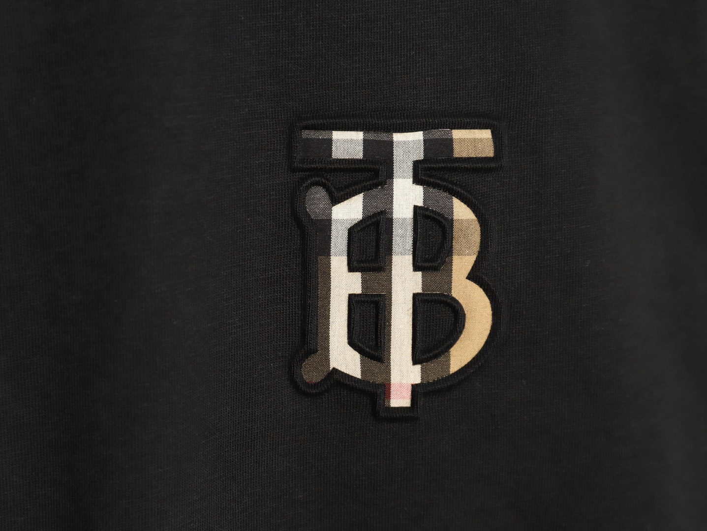 B**rry chest plaid b letter short sleeves tsk1