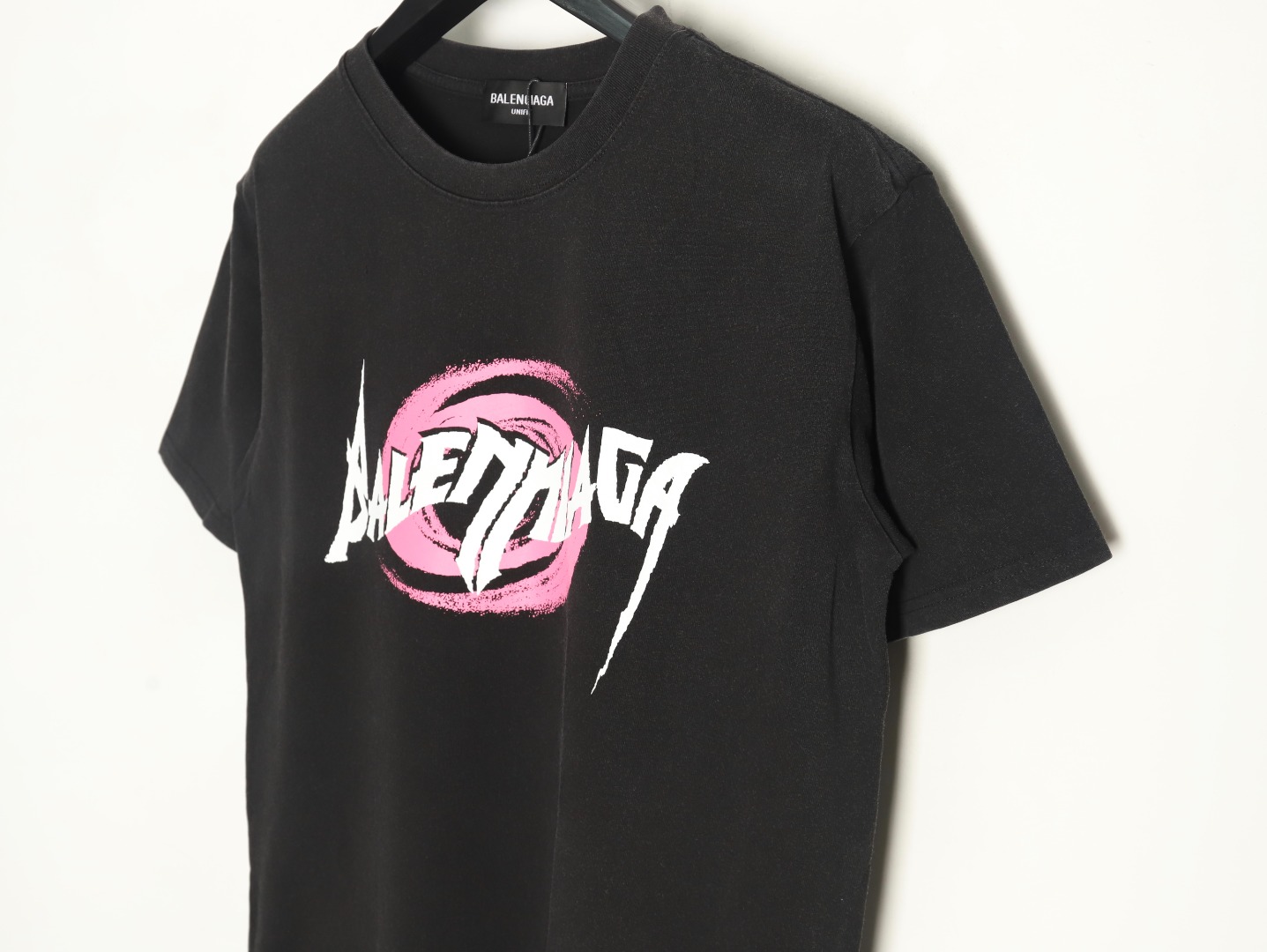 Ba*len*cia*ga graffiti art letter logo print short-sleeved t-shirt