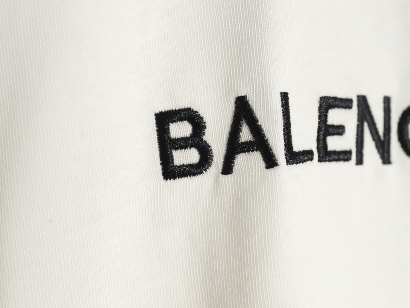 Ba*len*cia*ga collar double b embroidered logo round neck short-sleeved t-shirt