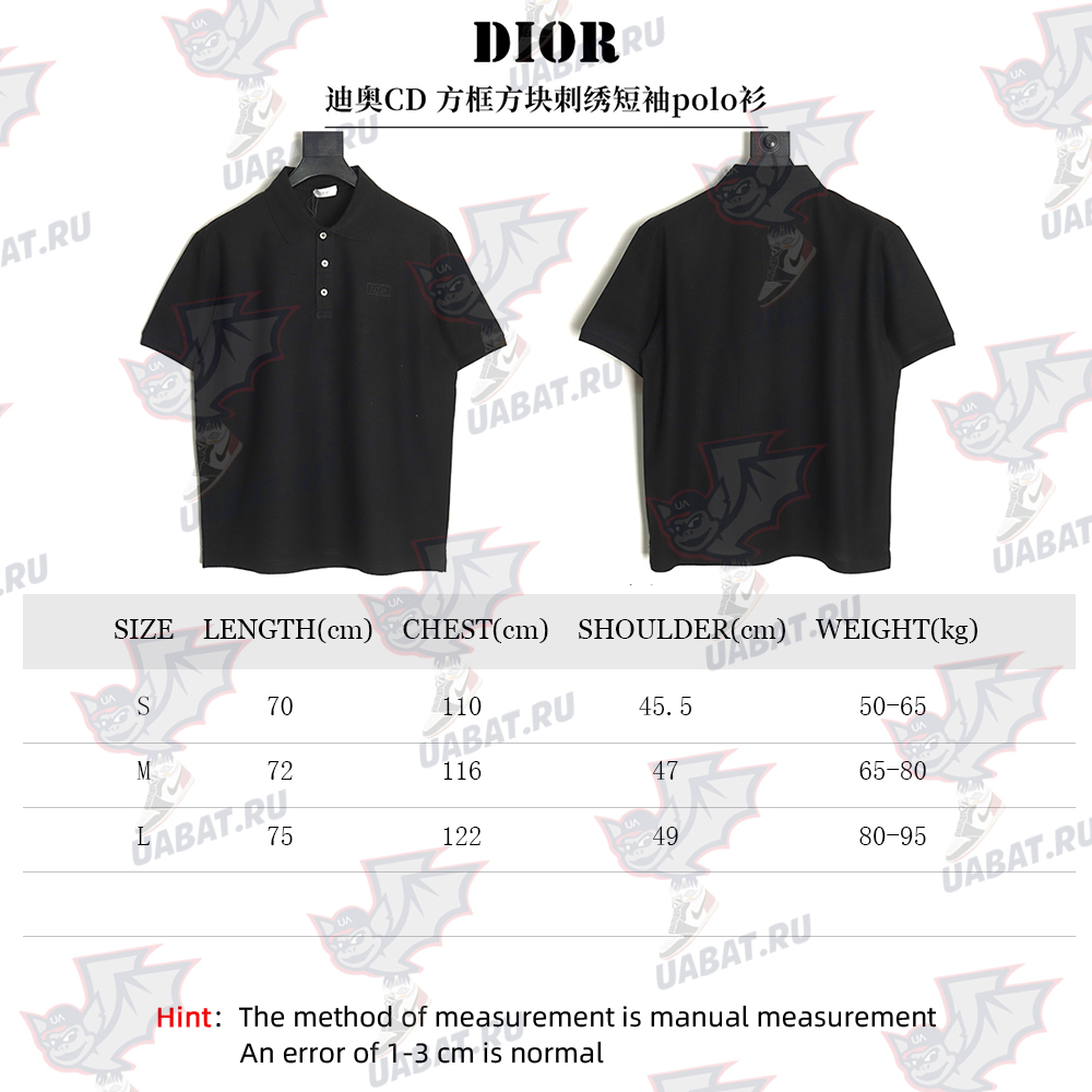 D*or square embroidery short sleeve polo shirt tsk3