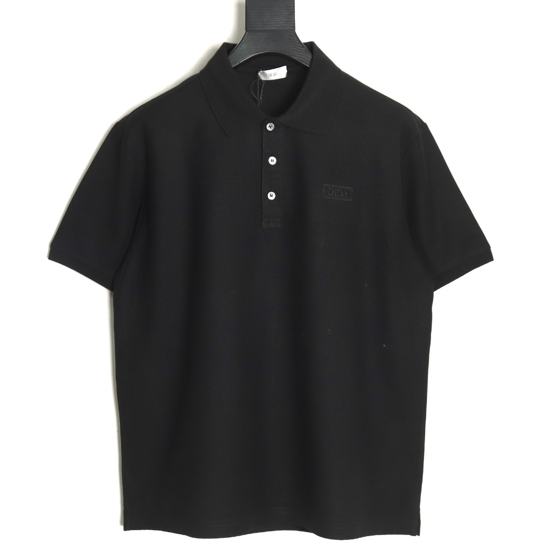 D*or square embroidery short sleeve polo shirt tsk3