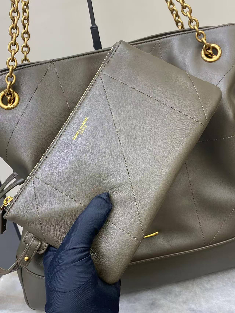 Sa**t Lau*nt jamie lambskin tote bags 809824 34*27*3cm