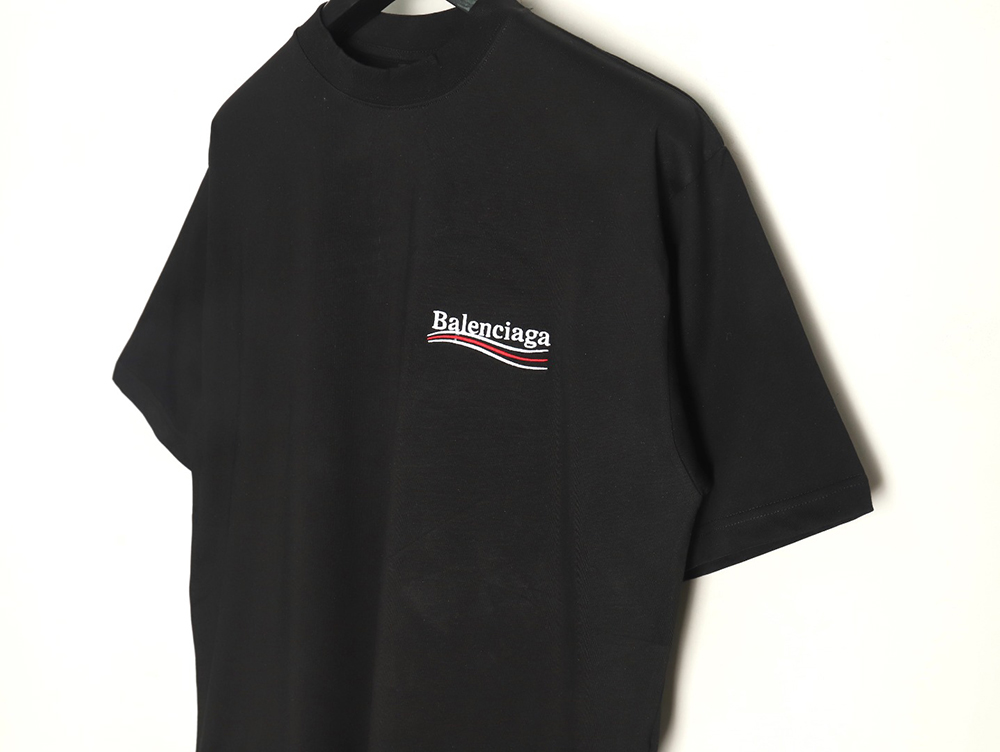 Ba*len*cia*ga wave coke embroidery short sleeve t-shirt