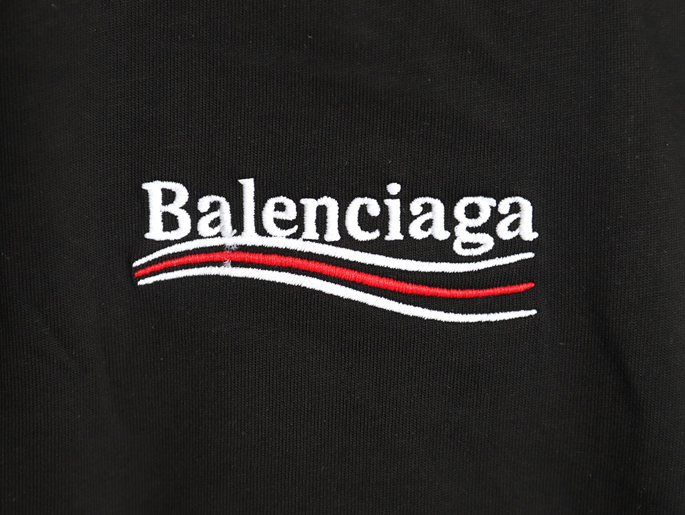 Ba*len*cia*ga wave coke embroidery short sleeve t-shirt