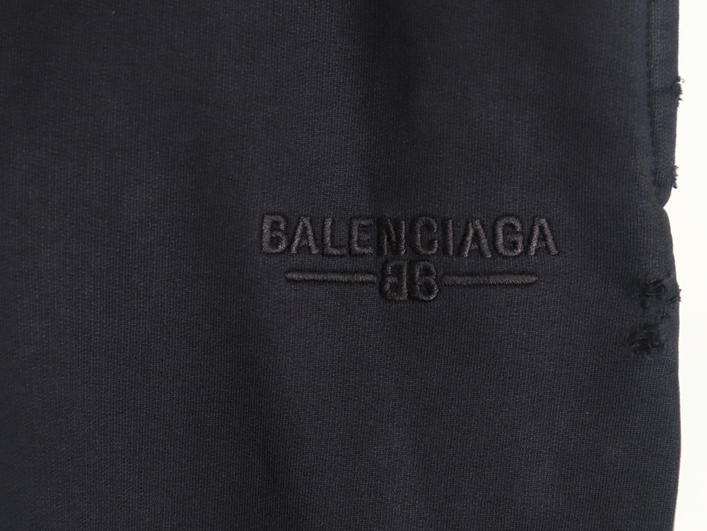 Ba*len*cia*ga heavyweight batik washed embroidered wide-leg trousers