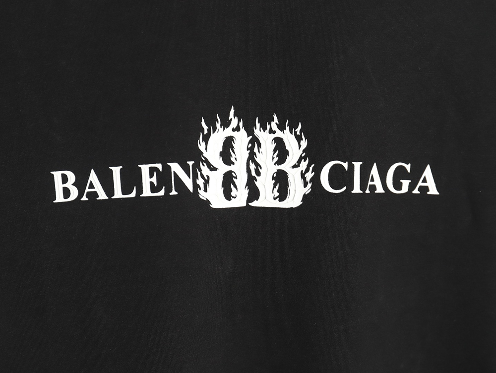 Ba*len*cia*ga flame double b letter print short sleeve tsk1