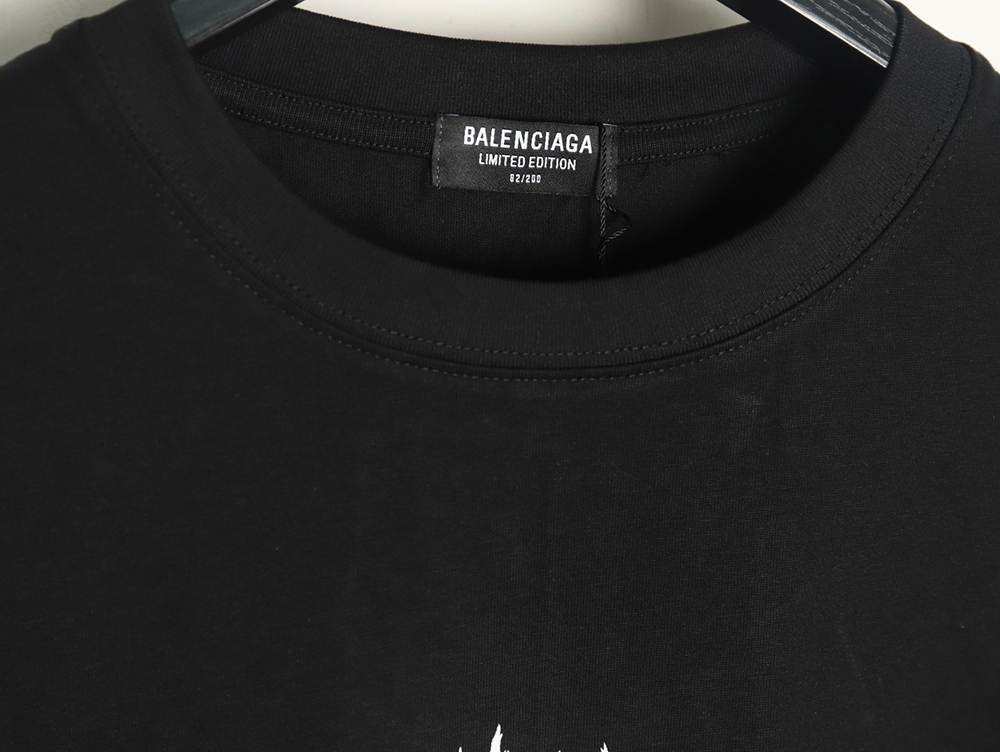 Ba*len*cia*ga flame double b letter print short sleeve tsk1