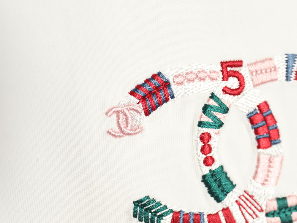 Ch*el woven embroidered short sleeves