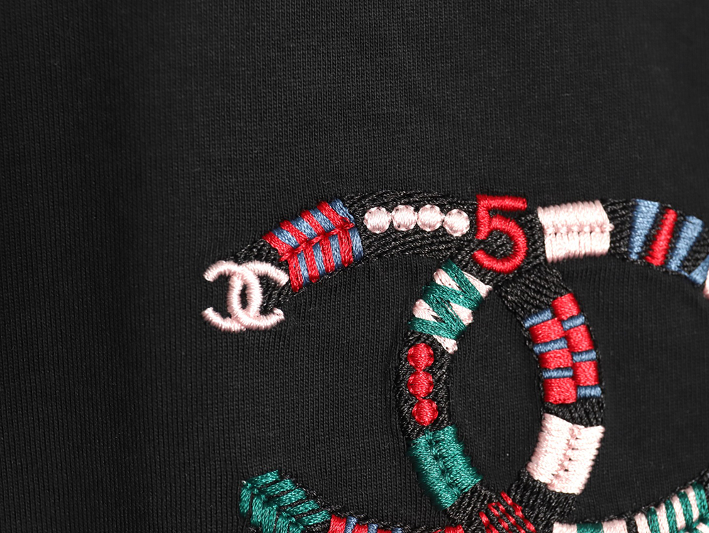 Ch*el woven embroidered short sleeves tsk1