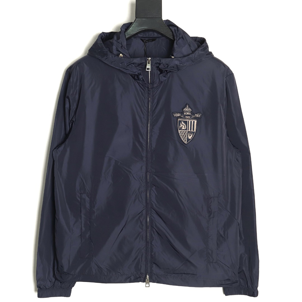 F**di badge hooded jacket