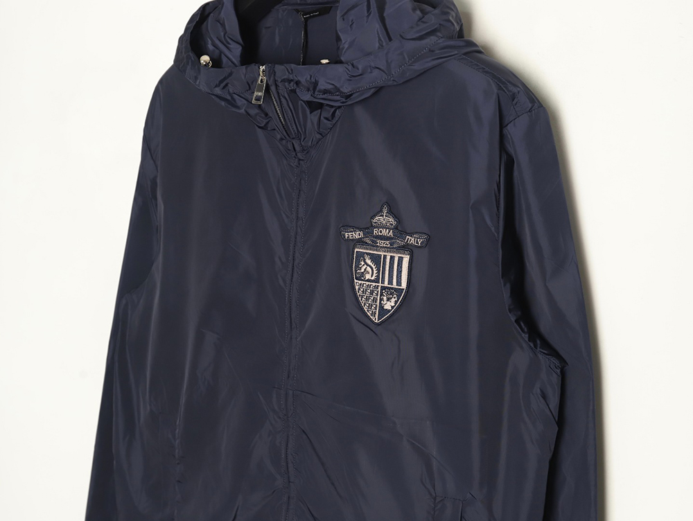 F**di badge hooded jacket