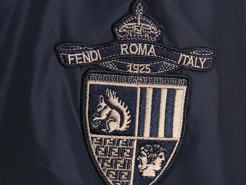 F**di badge hooded jacket