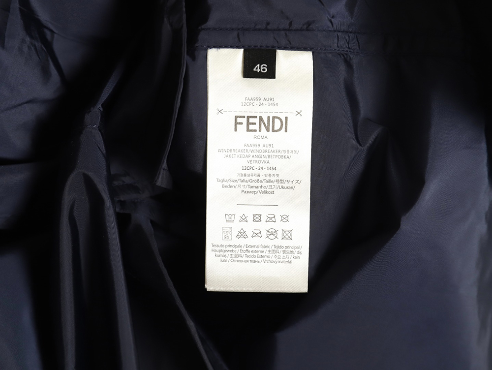 F**di badge hooded jacket