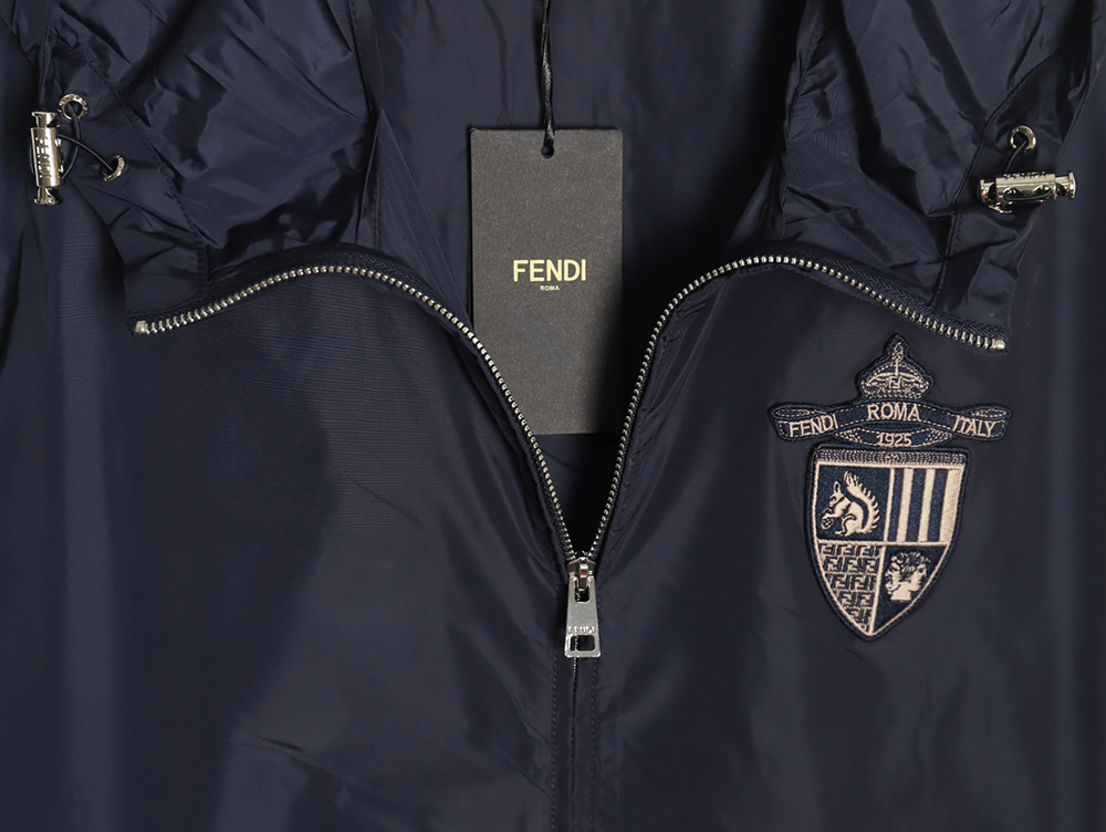 F**di badge hooded jacket