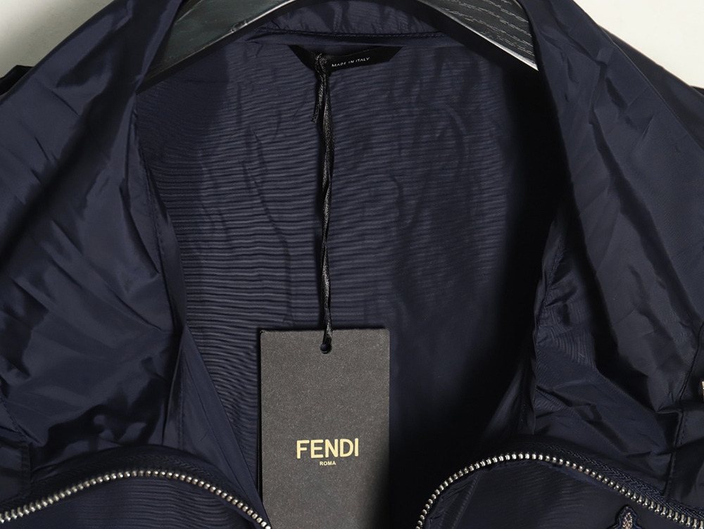 F**di badge hooded jacket