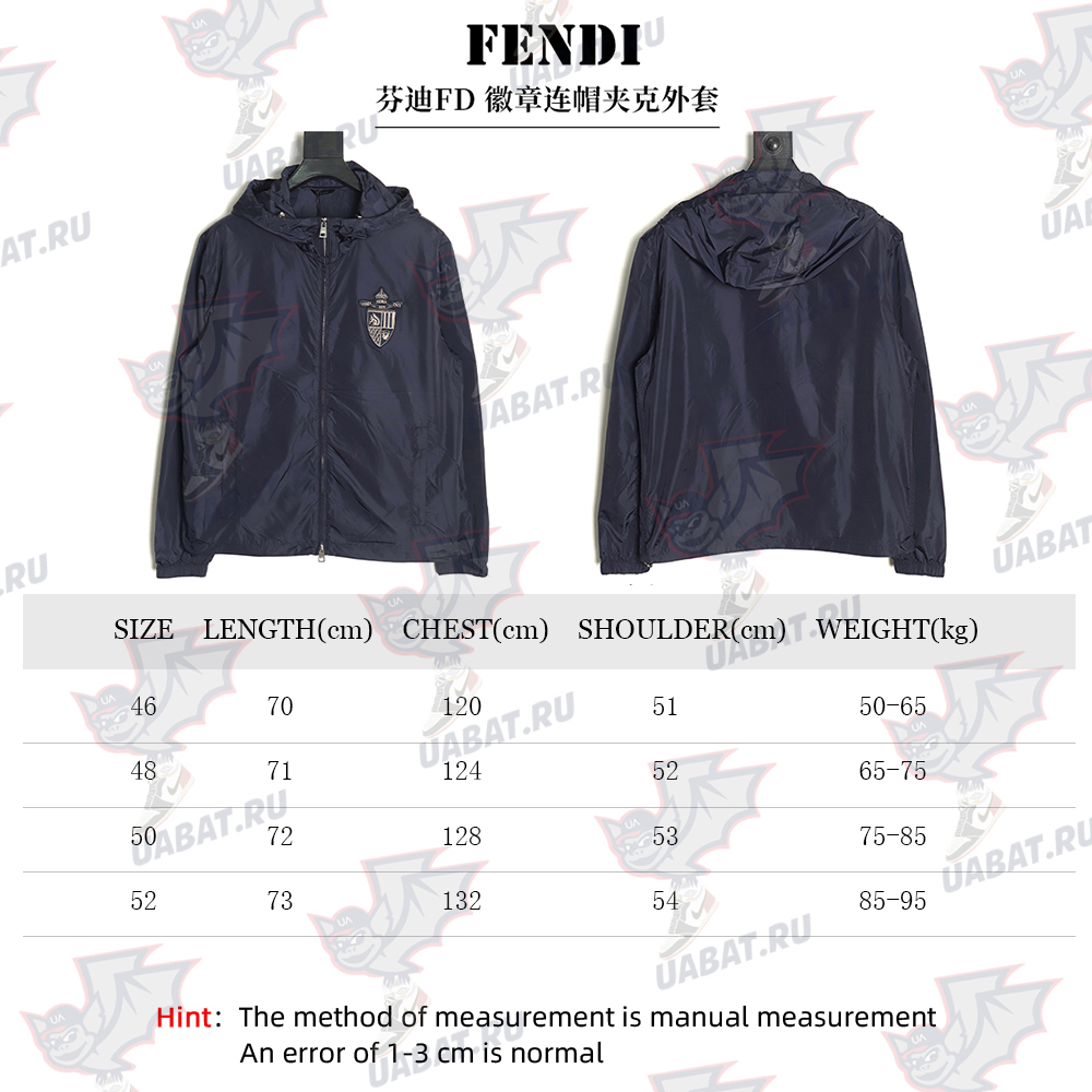 F**di badge hooded jacket