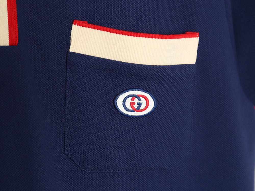 G*u*i classic pocket embroidered double g polo short sleeve