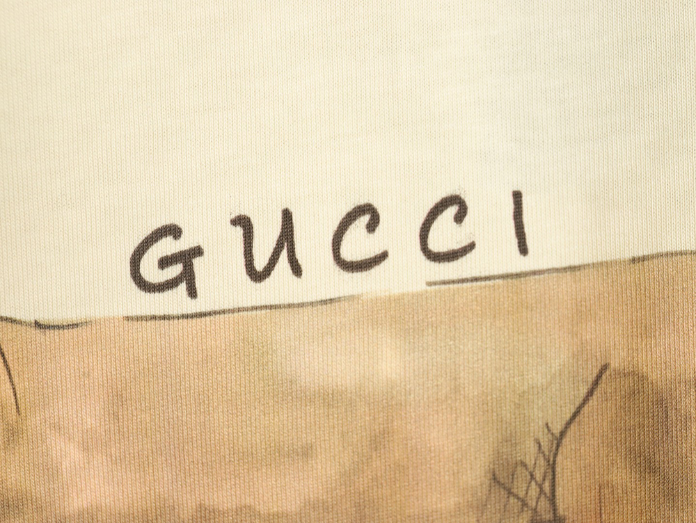 G*u*i funny cartoon print short sleeves tsk3