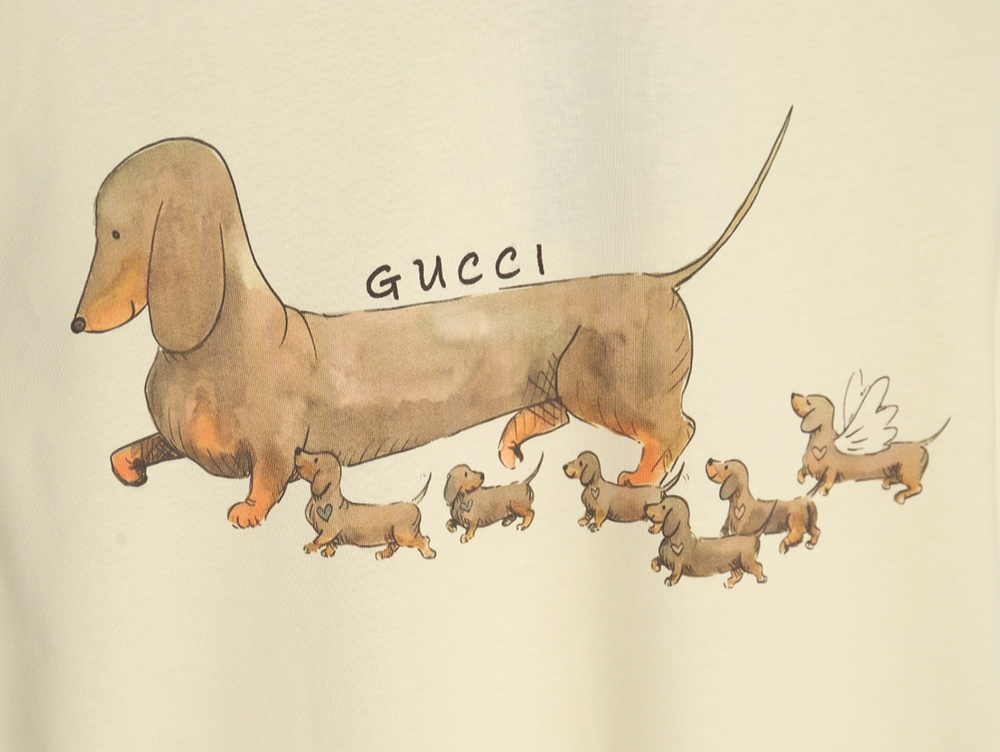 G*u*i funny cartoon print short sleeves tsk3