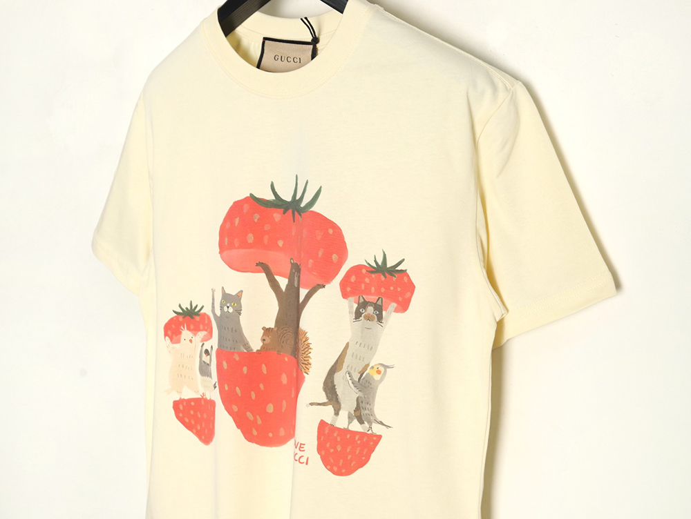 G*u*i funny cartoon print short sleeves tsk8