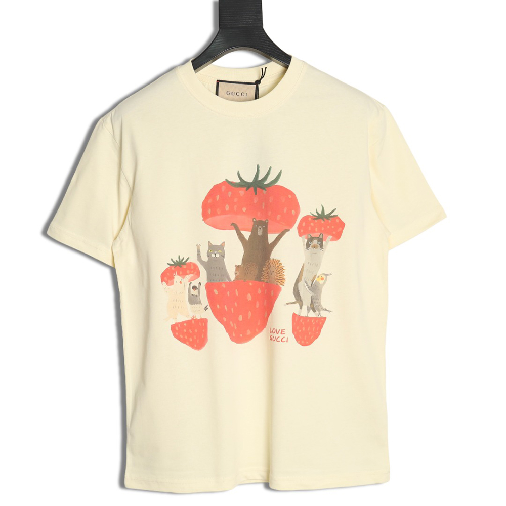 G*u*i funny cartoon print short sleeves tsk8