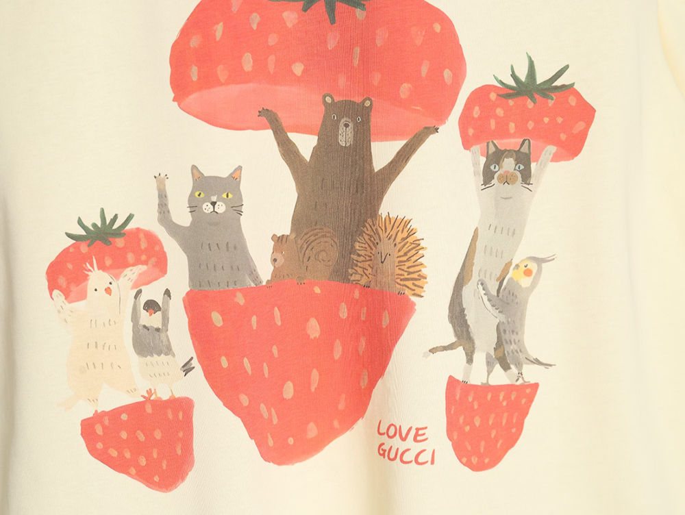 G*u*i funny cartoon print short sleeves tsk8