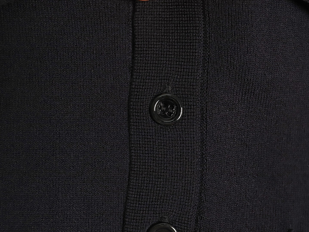 G*u*i small logo intarsia knitted short sleeve polo shirt