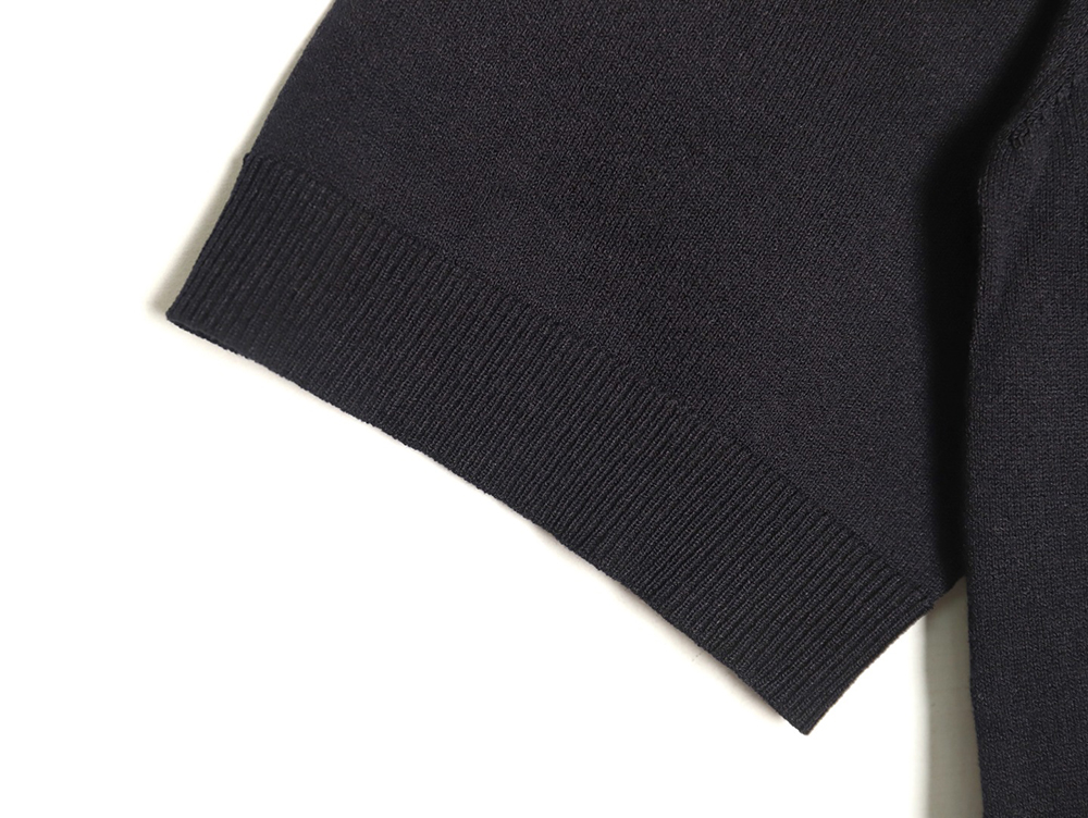 G*u*i small logo intarsia knitted short sleeve polo shirt