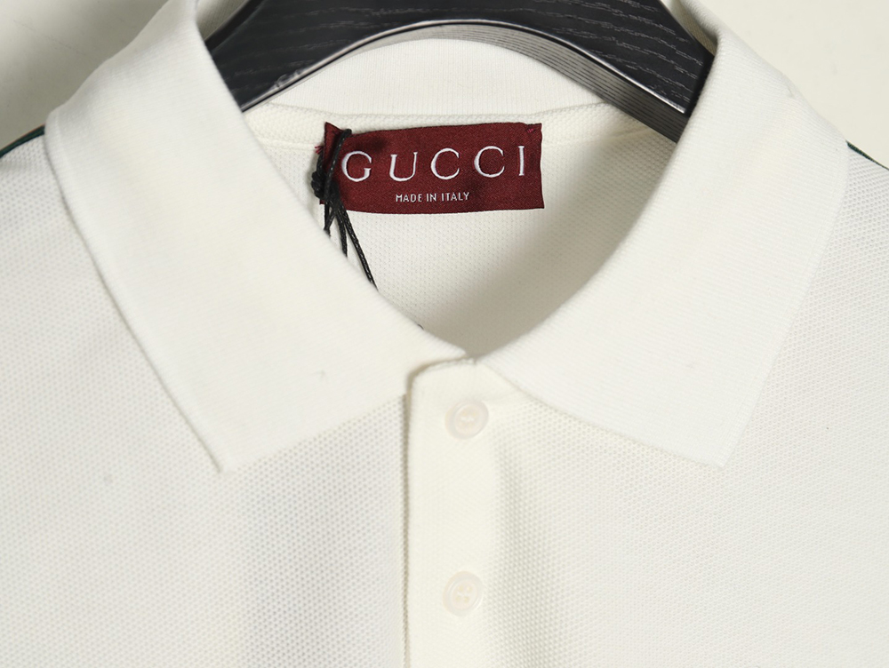 G*u*i webbing splicing short-sleeved polo shirt