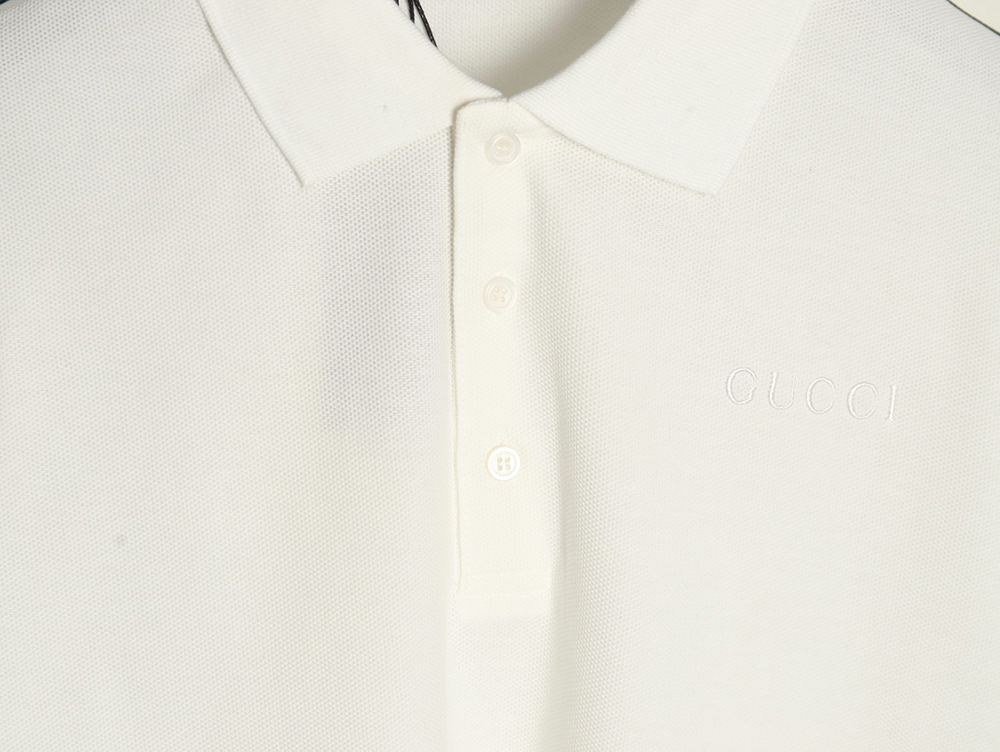 G*u*i webbing splicing short-sleeved polo shirt