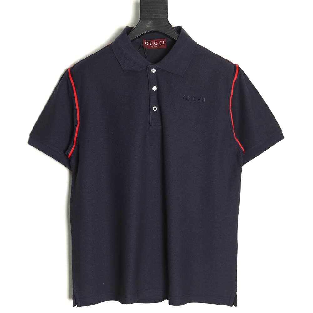 G*u*i webbing splicing short-sleeved polo shirt tsk2