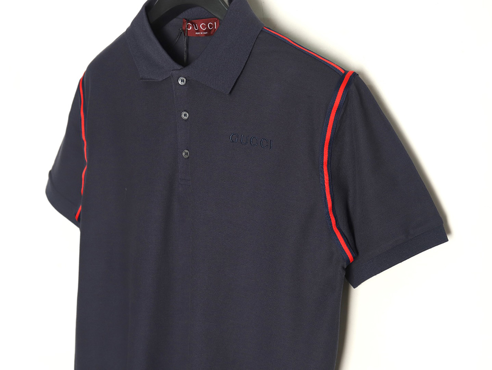 G*u*i webbing splicing short-sleeved polo shirt tsk2