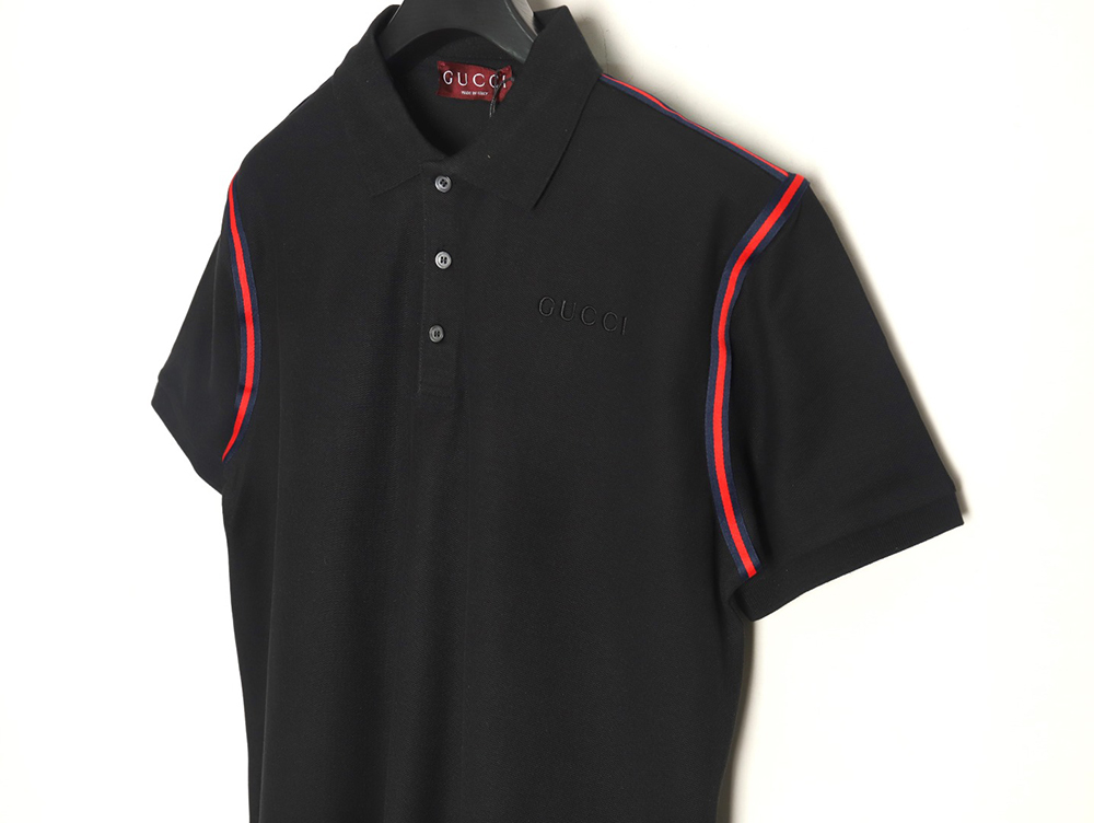 G*u*i webbing splicing short-sleeved polo shirt tsk3