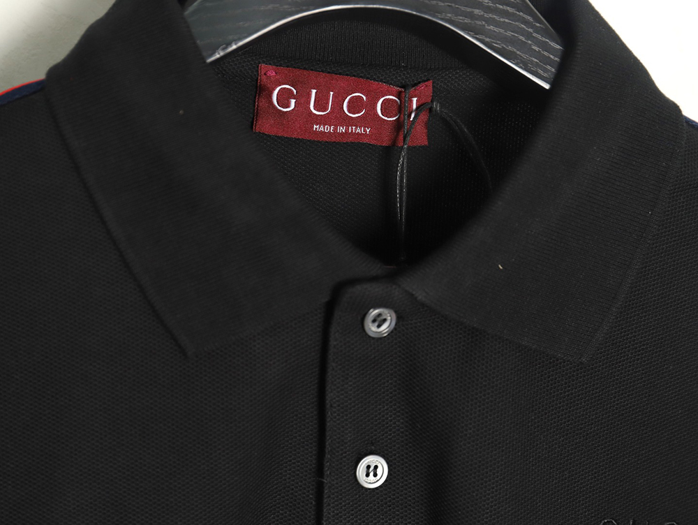 G*u*i webbing splicing short-sleeved polo shirt tsk3