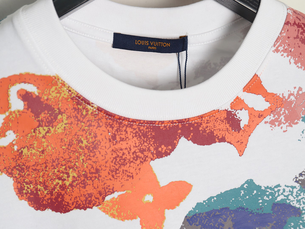 l0*is V*t0n ink-dyed monogram print short-sleeves