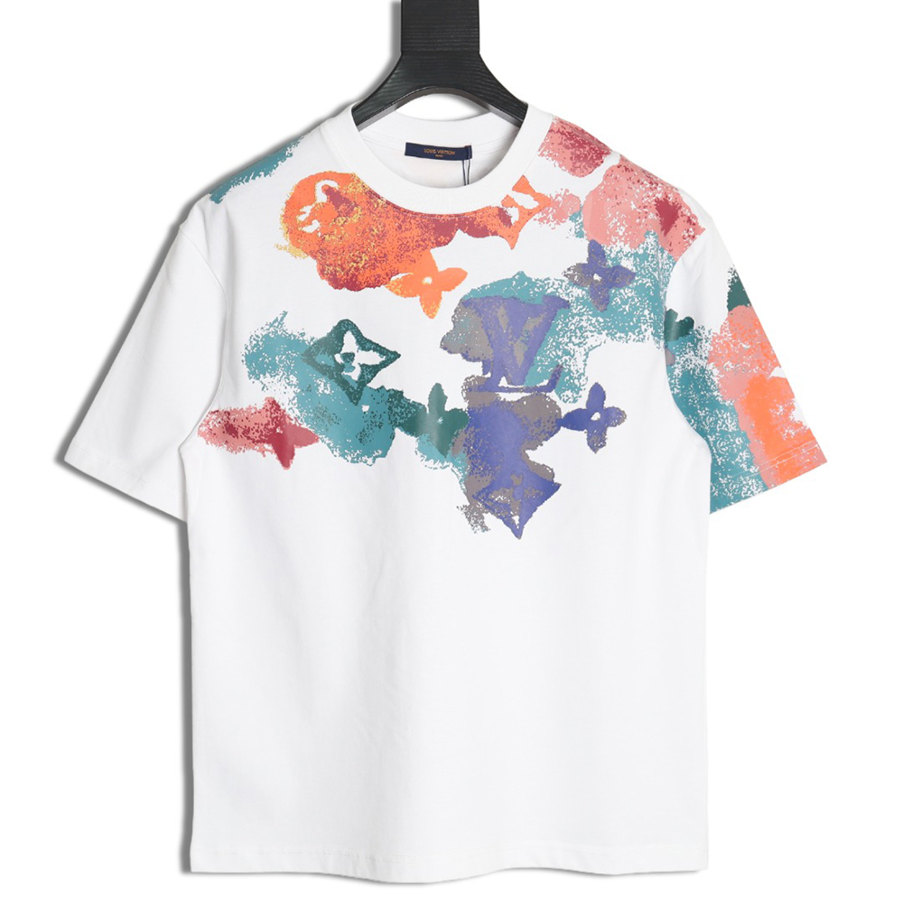 l0*is V*t0n ink-dyed monogram print short-sleeves
